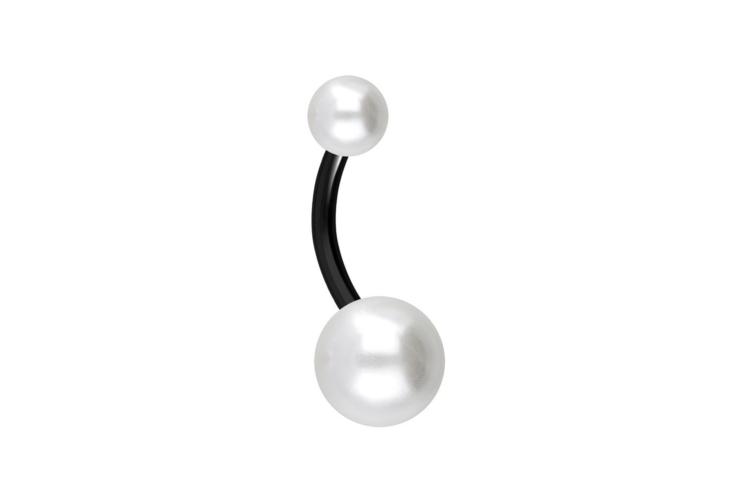 Titan Bananabell Piercing mit Innengewinde SYNTHETISCHE PERLEN